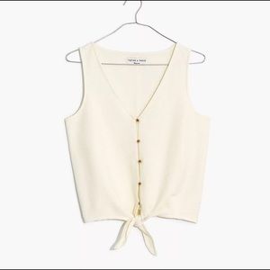 Madewell Texture & Thread Tie-front tank top